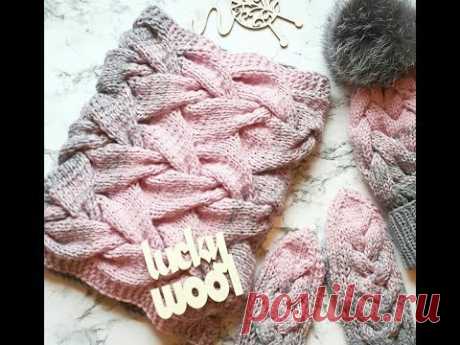 Красивейший, зимний снуд с градиентом. Scaf, knitting.