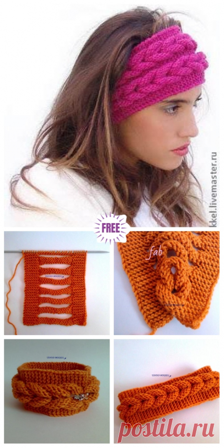 DIY Knitted Faux Braid Headband Free Pattern (Video)