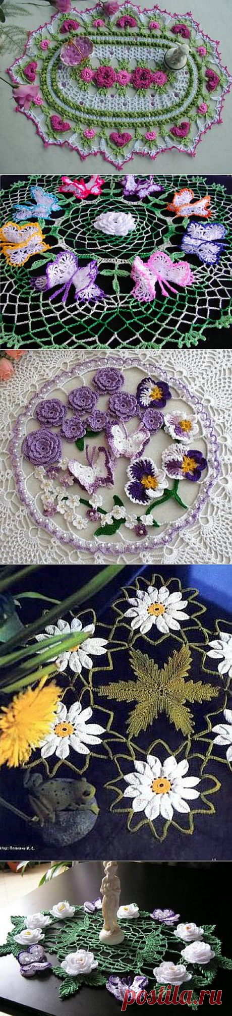 ДОПОЛНЕНИЕ К ИНТЕРЬЕРУ. ВЯЗАНЫЕ САЛФЕТКИ.