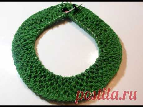 Узор СОТЫ спицами по кругу (pattern &quot;Honeycomb&quot; spokes in a circle)