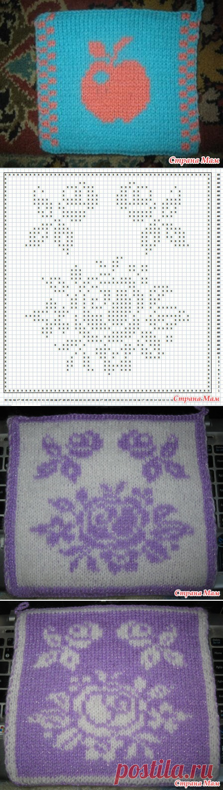 Учимся вязать двусторонний жаккард - прихватки - Хенд-Мейд | HANDMADE - Страна Мам