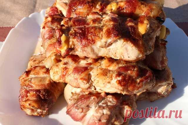 Куриные рулеты с черносливом
