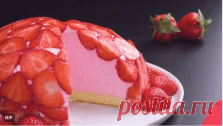 Муссовый тортик с клубникой😍🍓
