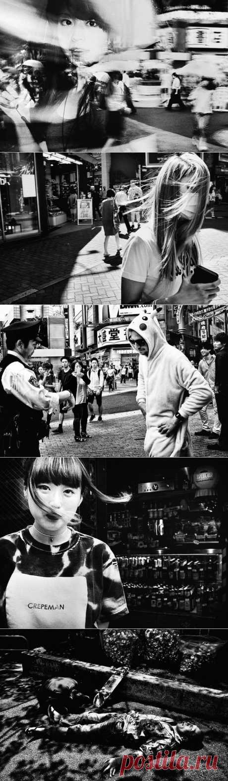 Жизнь бурлит на улицах Токио: цикл документальных черно-белых фотографий | Фотография | Фотография