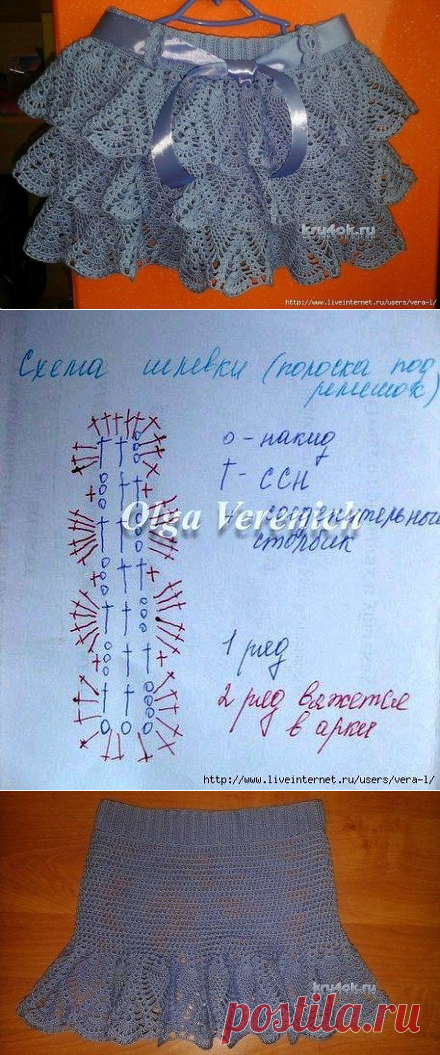 Юбка для девочки от Марины Гололобовой (Вязание крючком) – Журнал Вдохновение Рукодельницы