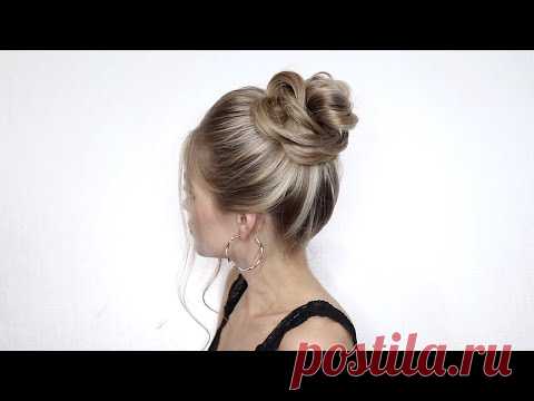 КАК СДЕЛАТЬ КРАСИВЫЙ ВЫСОКИЙ ПУЧОК ЗА 2 МИНУТЫ? | HOW TO:2 MIN EASY TOP KNOT MESSY BUN HAIR TUTORIAL