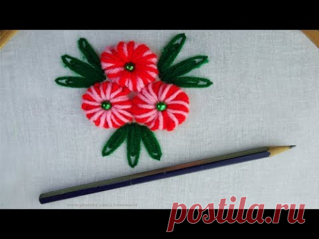 easy Sewing Hack with wood pencil|Hand Embroidery amazing Tricks #20|easy flower embroidery tricks