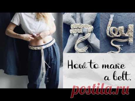 Simple Macrame Buckle Belt Tutorial | Modern macrame 2021 - YouTube