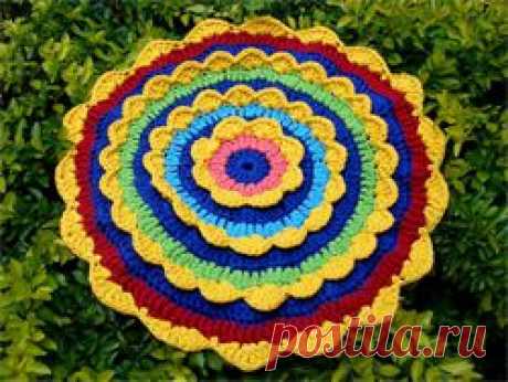 Разноцветный коврик-цветок