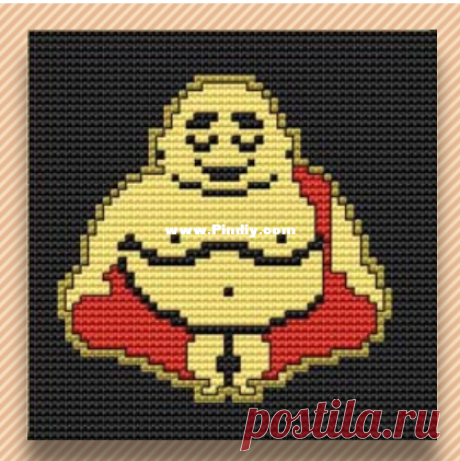 Alita Designs - Улыбающийся Будда - Бесплатная вышивка крестом Общение / Загрузка (Не могу опубликовать только в новой теме) -Кресточные рисунки Отсканировано -PinDIY.com