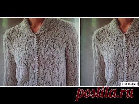 Простая базовая кофточка с ажурным узором.// узор+ схема узора.//