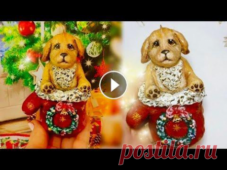 Как сделать ЕЛОЧНУЮ ИГРУШКУ своими руками. ЩЕНОК в ВАРЕЖКЕ. PUPPY ORNAMENT. CHRISTMAS CRAFT. DIY. How to make a Christmas tree toy with your own hands. Christmas Labrador puppy. DIY. Как сделать ЕЛОЧНУЮ ИГРУШКУ своими руками. ЩЕНОК ЛАБРАДОРА в ВАРЕ...