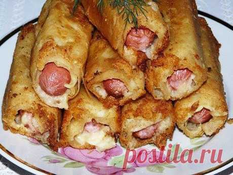 Готовим вкусно - Ленивые пирожки. Сосиска с картофелем в лаваше.