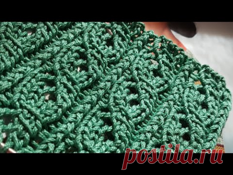 Вяжем эффектные косы спицами 🙋‍♀️ knitting pattern.