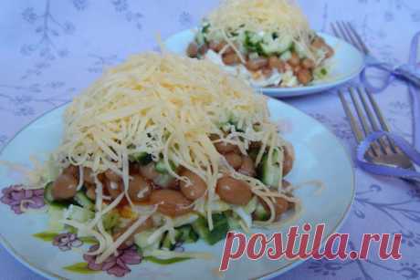 Салат с фасолью и яйцами — Духовочка