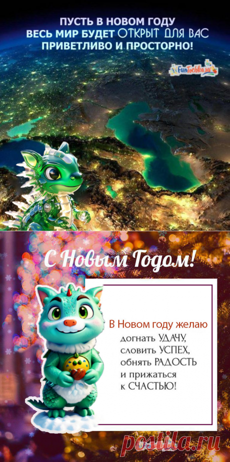 ТОП-73 Открытки С Новым Годом Дракона 2024 с пожеланиями