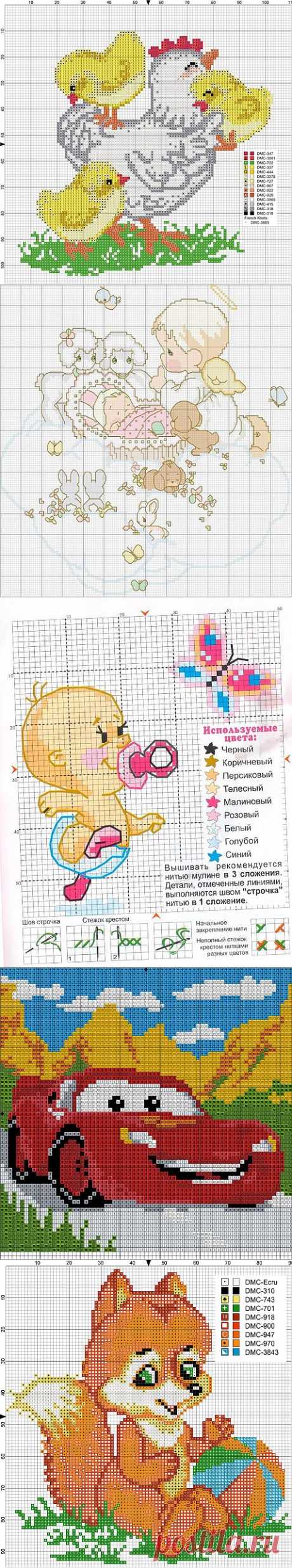 Схеми дитячих вишивок