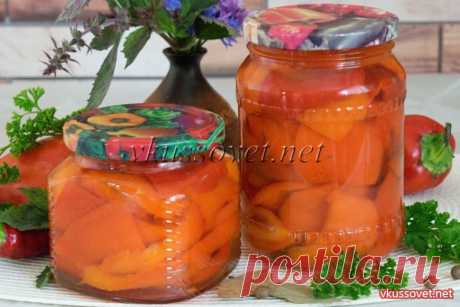Маринованный перец болгарский на зиму с маслом Рецепт приготовления маринованных сладких перцев с маслом на зиму. Отличная, универсальная закуска на зиму из болгарского перца, в маринаде с добавлением растительного масла. Готовится эта закуска методом бланширования в маринаде, затем им же и заливается – вот и весь технологический процесс