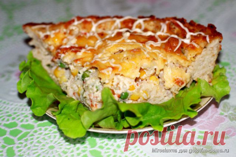 Куриный пирог с &quot;гавайской&quot; начинкой.