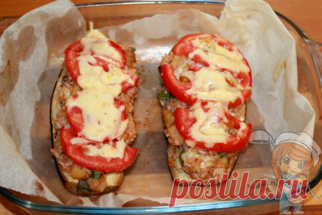 Фаршированные баклажаны с рисом без мяса, запеченные в духовке