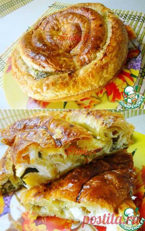 Бурек с сыром и зеленью - кулинарный рецепт