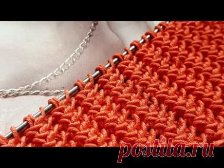 Рельефный узор спицами для вязания пуловеров, шарфов, кардиганов.🍒 crochet pattern. Strickmuster.