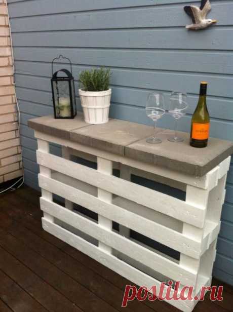 Easy DIY project: Pallet Outdoor Bar • 1001 Pallets