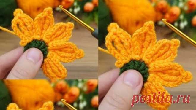 Цветок крючком😍