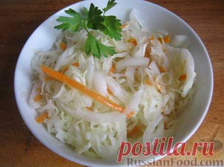 Рецепт: Маринованная капуста быстрого приготовления на RussianFood.com