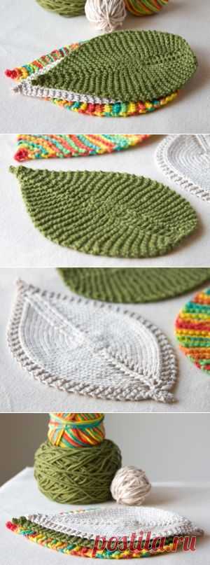 Tricksy Knitter by Megan Goodacre  &raquo; Free Knitting Pattern: Leafy Washcloth