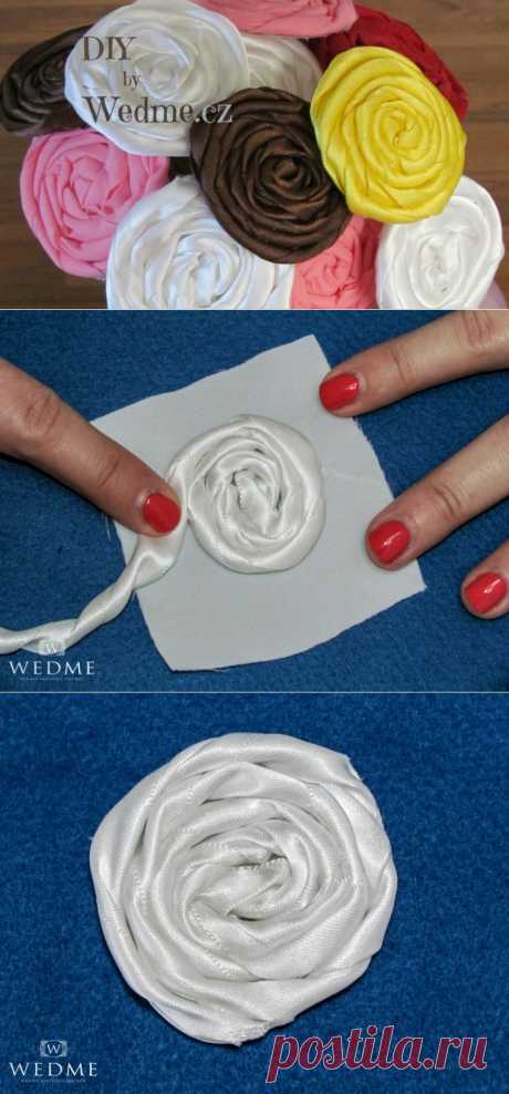 DIY - Růže z látky - Magazín - Wedme