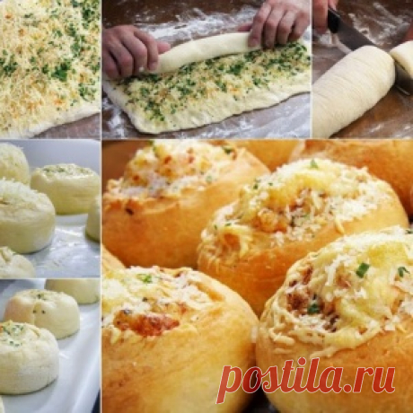 Булочки-роллы с сыром и чесноком - МирТесен