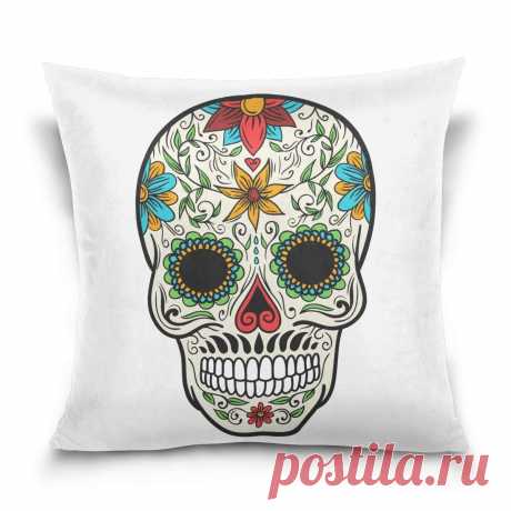 Amazon.com: Hokkien Blue Viper Floral Sugar Skull Decorative Square Throw Pillow Case Cushion Cover for Sofa Bedroom Car Double-Sided Design 20 x 20 inch: Home & Kitchen