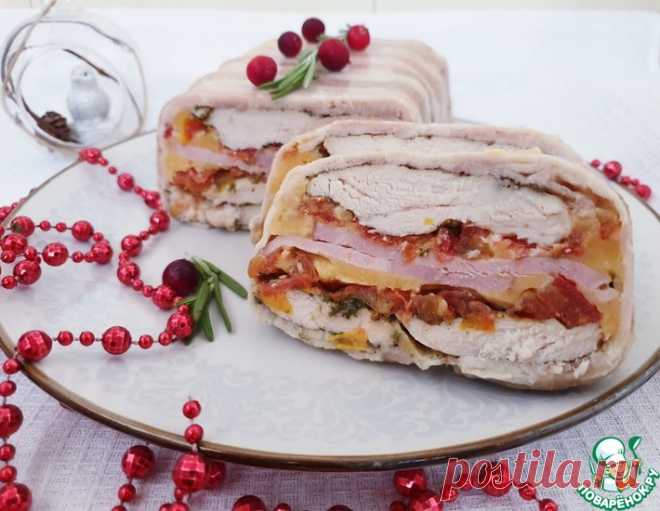 Слоеная мясная закуска на Новый год – кулинарный рецепт