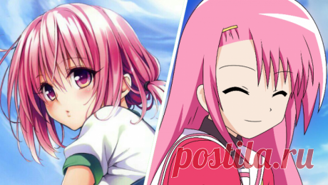 Аниме и арт персонажи девушка с розовыми волосами: кошка, демон с рожками и ушками ⭐ Забавник