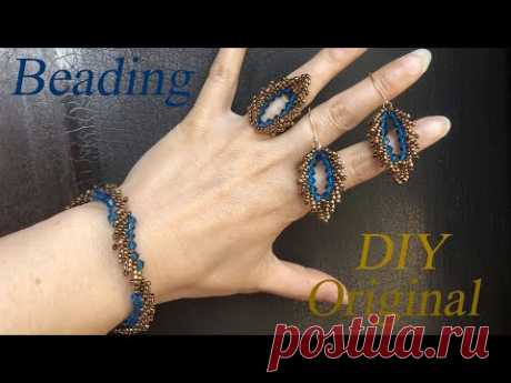 DIY|Beading|Handmade jewelry|Bead creation design|Beads tutorial|ビーズ| 手作り|нитка жемчуга; бусы|手工串珠教程