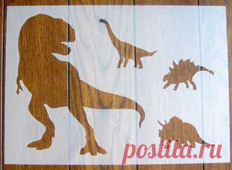 T-Rex Dinosaur Stencil Máscara reutilizable PP Hoja para Artes | Etsy