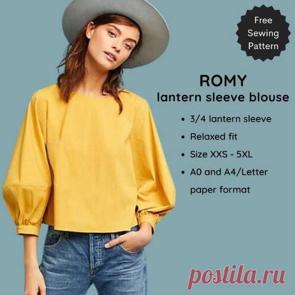 Выкройка блузки с дутыми рукавами / Простые выкройки / ВТОРАЯ УЛИЦА - Мода, Выкройки, Рукоделие, DIY