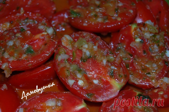 Помидоры по корейски, быстро, вкусно.