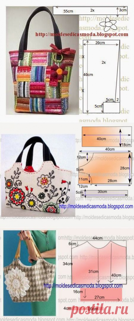 Moldes Moda por Medida: SACOS COM MEDIDAS