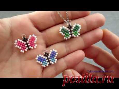 ON DAKİKADA BONCUK KELEBEK KOLYE YAPIMI / BUTTERFLY NECKLACE MAKING