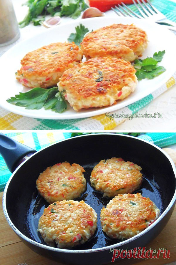 КРАБОВЫЕ КОТЛЕТКИ С КРАБОВЫМИ ПАЛОЧКАМИ — 🍎 Сад Заготовки | кулинария ...