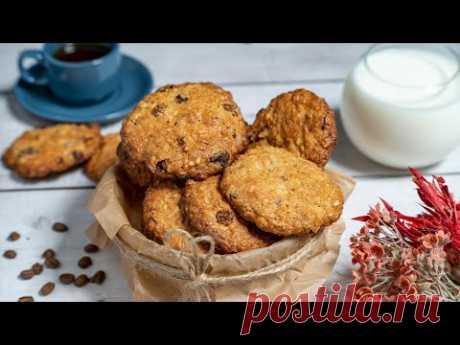 Овсяное печенье к чаю ЗА 10 МИНУТ ВКУСНЯШКА и десерт! Простой рецепт выпечки!