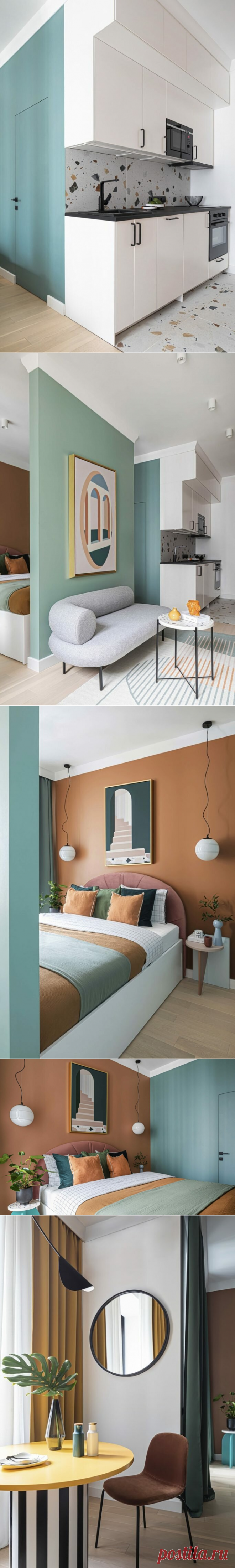 Нестандартное решение: оригинальный интерьер квартиры площадью 35 м² в стиле нео-мемфис | Architect Guide | Яндекс Дзен