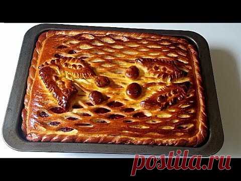 Дрожжевой пирог с вишней.