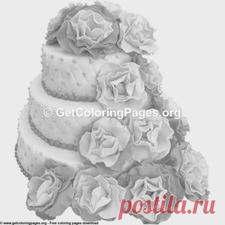 Grayscale &amp;#8211; 1 Wedding Cake Coloring Pages &amp;#8211; GetColoringPages.org