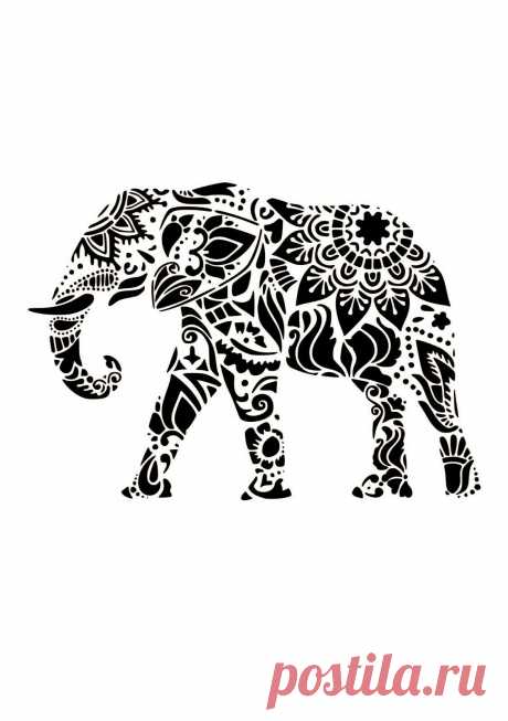 Elephant Ornament Art Craft Reutilizable Stencil Decor Tamaño A 5 4 3 / TAMAÑOS GRANDES / 345 | eBay