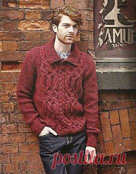 Вязание для мужчин спицами джемпера Textured, Designer Knits..