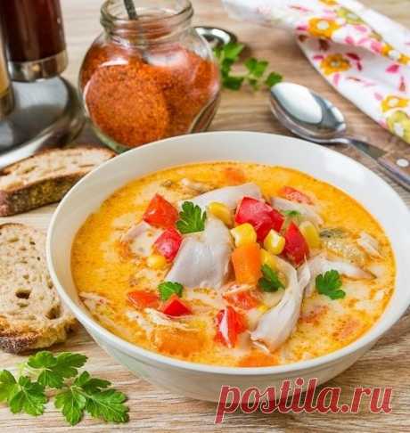 ОСТРЫЙ СУП С КУРИЦЕЙ И КУКУРУЗОЙ