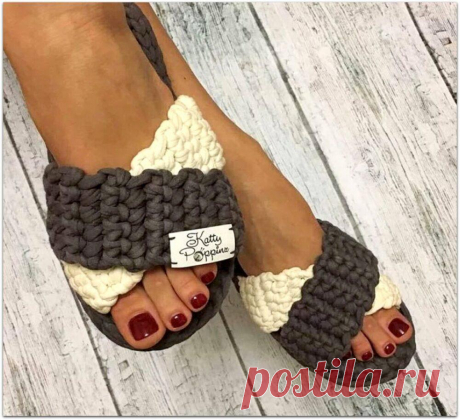 Трикотажные тапочки крючком. Идеи для вдохновения – Paradosik Handmade - вязание для начинающих и профессионалов